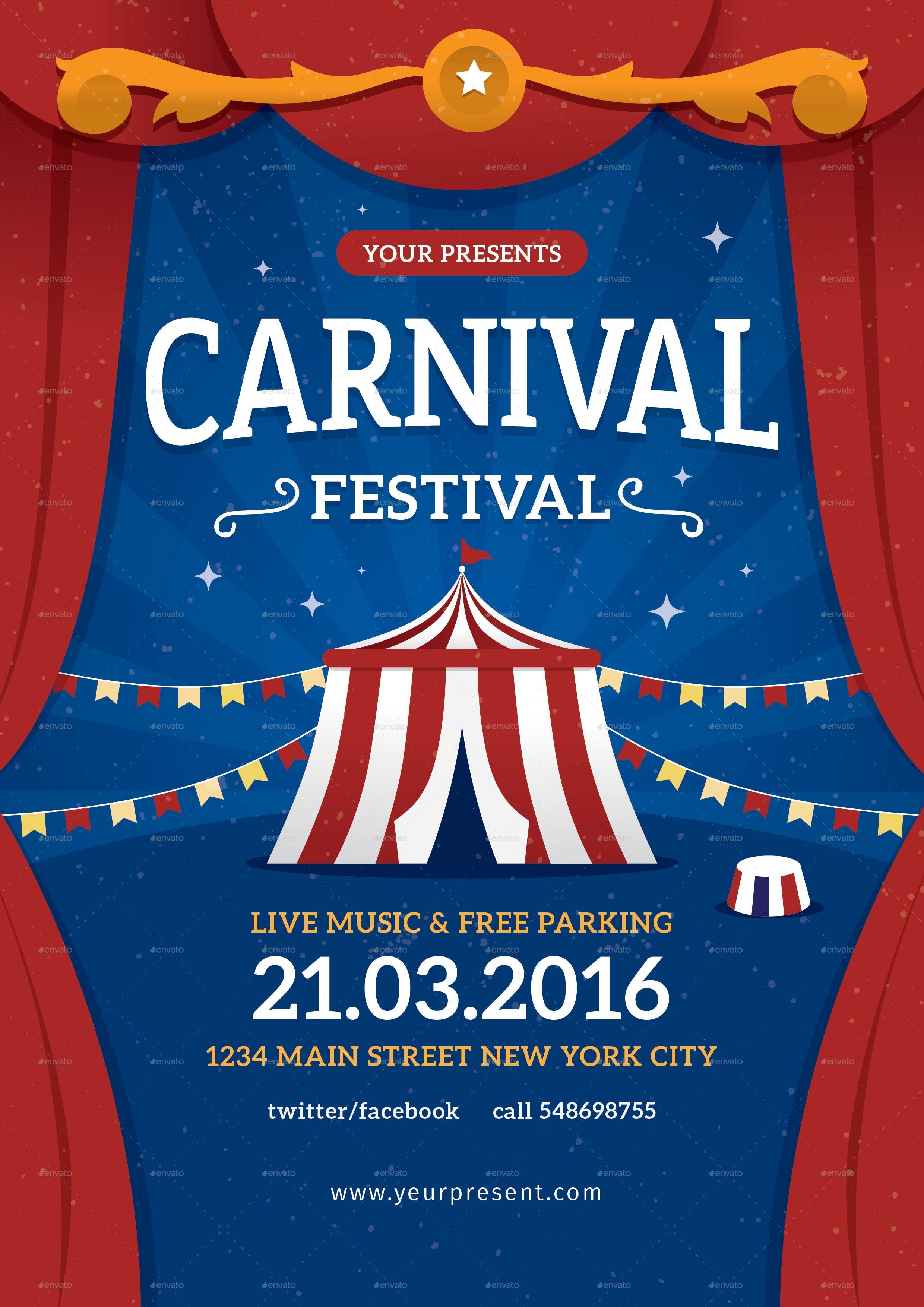 Carnival Festival Flyer / Poster by lilynthesweetpea GraphicRiver